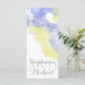 Waterverf Butterfly Periwinkle Lemon Program Rack Programmakaart (Staand voorkant)