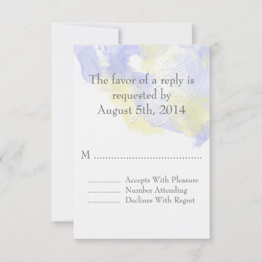 Waterverf Butterfly Periwinkle Lemonade RSVP (Achterkant)