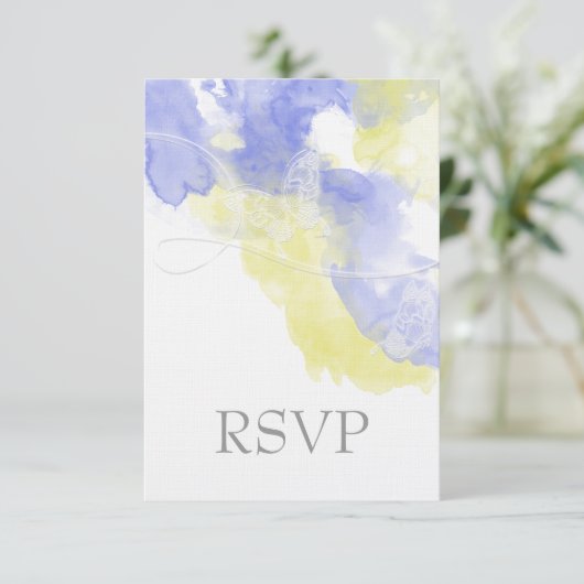 Waterverf Butterfly Periwinkle Lemonade RSVP (Staand voorkant)