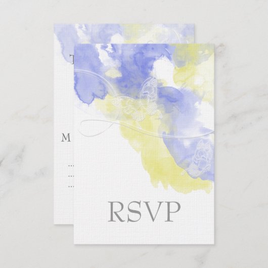 Waterverf Butterfly Periwinkle Lemonade RSVP (Voorkant / Achterkant)