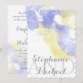 Waterverf Butterfly Periwinkle Weddenschap Kaart (Voorkant / Achterkant)