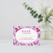 Waterverf Butterfly Pink R.S.V.P. Informatiekaartje (Staand voorkant)