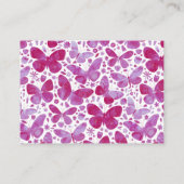 Waterverf Butterfly Pink R.S.V.P. Informatiekaartje (Achterkant)