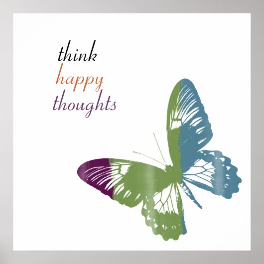 Waterverf Butterfly Poster (Voorkant)