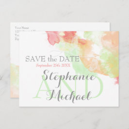 Waterverf Butterfly Rainbow Sherbet SavetheDate Aankondigingskaart