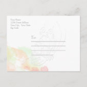 Waterverf Butterfly Rainbow Sherbet SavetheDate Aankondigingskaart (Achterkant)