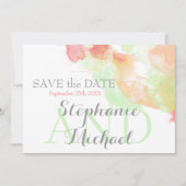 Waterverf Butterfly Rainbow Sherbet SavetheDate Save The Date (Voorkant)