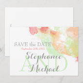 Waterverf Butterfly Rainbow Sherbet SavetheDate Save The Date (Voorkant / Achterkant)