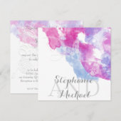 Waterverf Butterfly Raspberry Bliss Kaart (Voorkant / Achterkant)