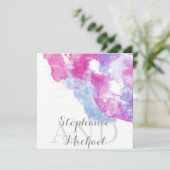 Waterverf Butterfly Raspberry Bliss Kaart (Staand voorkant)