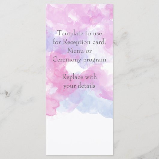 Waterverf Butterfly Raspberry Bliss Program Rack Programmakaart (Achterkant)