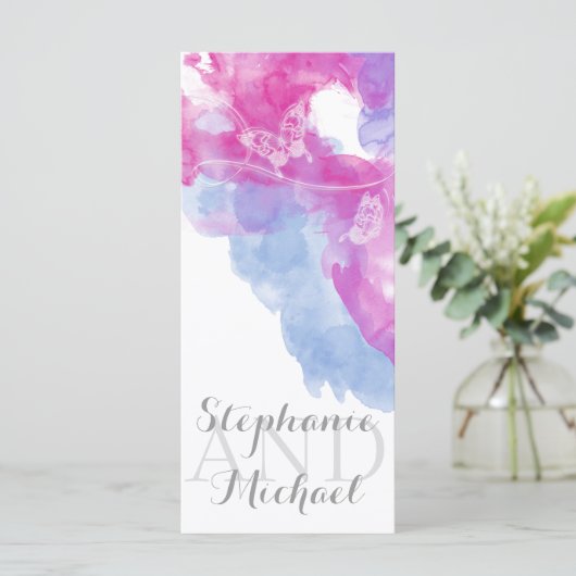 Waterverf Butterfly Raspberry Bliss Program Rack Programmakaart (Staand voorkant)