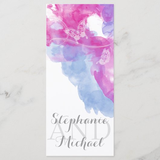 Waterverf Butterfly Raspberry Bliss Program Rack Programmakaart (Voorkant)