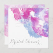 Waterverf Butterfly Raspberry Bliss Vrijgezellenfe Kaart (Voorkant / Achterkant)