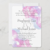 Waterverf Butterfly Raspberry Wedding Uitnodiging (Achterkant)