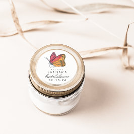 Waterverf Butterfly Red Vrijgezellenfeest Ronde Sticker