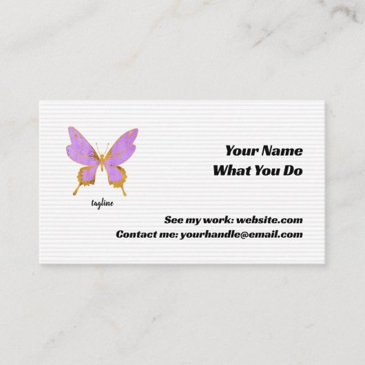 Waterverf Butterfly Referral Kaart (Voorkant)