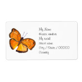 Waterverf Butterfly - Return Address Labels (Voorkant)