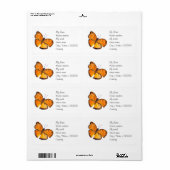 Waterverf Butterfly - Return Address Labels (Full Sheet)