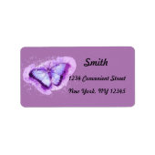 Waterverf Butterfly Return-adreslabel Etiket (Voorkant)