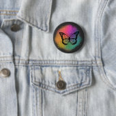 Waterverf Butterfly Ronde Button 5,7 Cm (In situ)