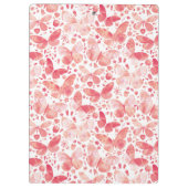 Waterverf Butterfly roze patroon Klembord (Achterkant)