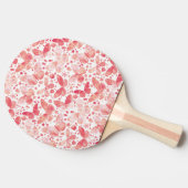 Waterverf Butterfly roze patroon Tafeltennisbatje (Zijkant)