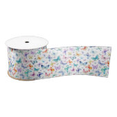 Waterverf Butterfly Satin Ribbon Satijnen Lint (Spoel)