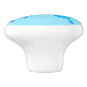 Waterverf Butterfly - Shades of Sky Blue Keramische Knop (Zijkant)