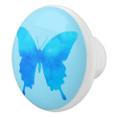 Waterverf Butterfly - Shades of Sky Blue Keramische Knop (Rechts)