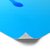 Waterverf Butterfly - Shades of Sky Blue Poster (Hoek)