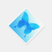Waterverf Butterfly - Shades of Sky Blue Servetten (Hoek)