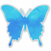Waterverf Butterfly - Shades of Sky Blue Sticker (Voorkant)
