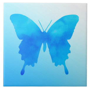 Waterverf Butterfly - Shades of Sky Blue Tegeltje