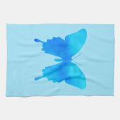 Waterverf Butterfly - Shades of Sky Blue Theedoek (Horizontaal)