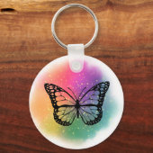 Waterverf Butterfly Sleutelhanger (Voorkant)