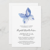 Waterverf Butterfly Viering Life Memorial Kaart (Voorkant / Achterkant)