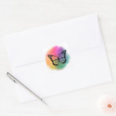 Waterverf Butterfly Vierkante Sticker (Envelop)