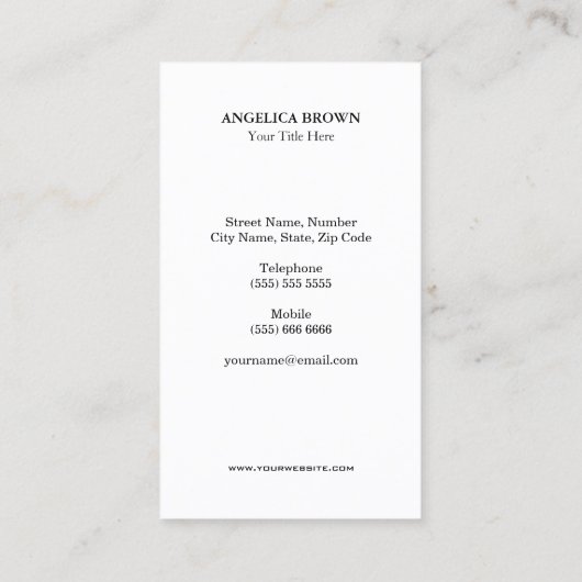 Waterverf Butterfly Visitekaartje (Achterkant)