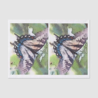 Waterverf Butterfly voor loskoppeling van glazen f Tissuepapier