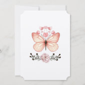 Waterverf Butterfly Wedding Uitnodiging (Achterkant)