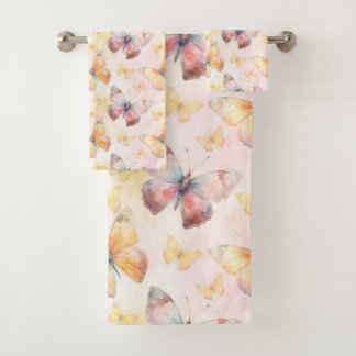 Waterverf Butterfly Whimsy Bad Handdoek