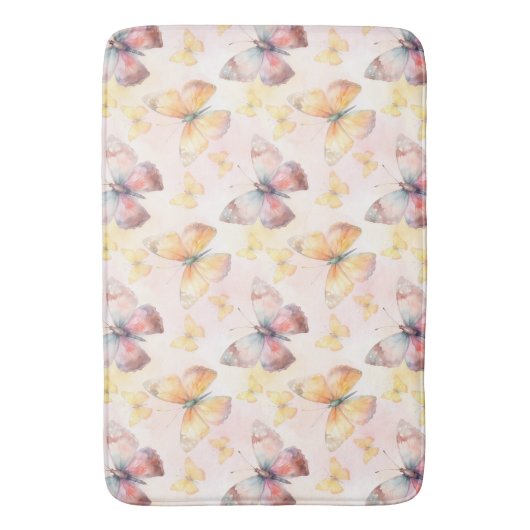 Waterverf Butterfly Whimsy Badmat (Voorkant Verticaal)