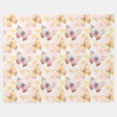 Waterverf Butterfly Whimsy Fleece Deken (Voorkant (Horizontaal))