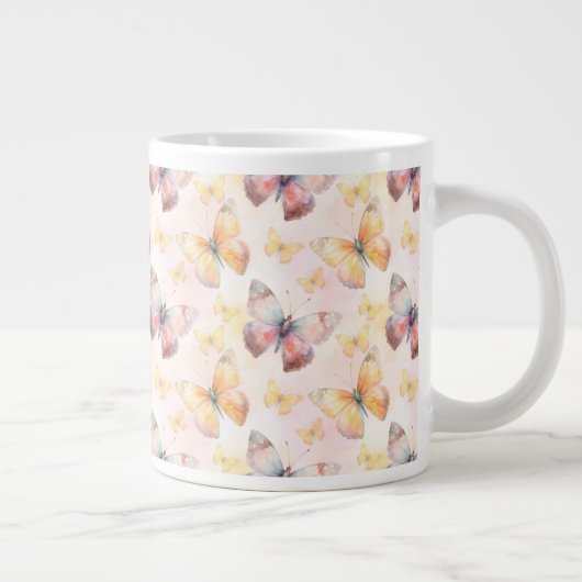 Waterverf Butterfly Whimsy Grote Koffiekop (Rechts)
