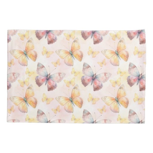 Waterverf Butterfly Whimsy Kussensloop (Achterkant)