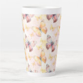 Waterverf Butterfly Whimsy Latte Mok (Voorkant)