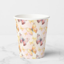 Waterverf Butterfly Whimsy Papieren Bekers