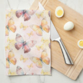 Waterverf Butterfly Whimsy Theedoek (Quarter Fold)