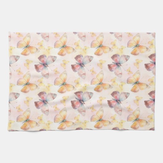 Waterverf Butterfly Whimsy Theedoek (Horizontaal)